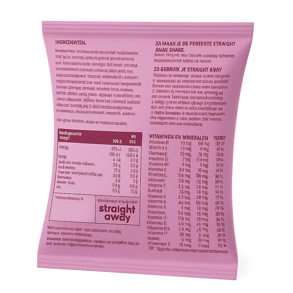 straight away meal replacement diet shake forest fruit back